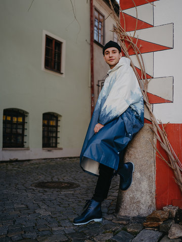 Dark blue new arrivals rain boots